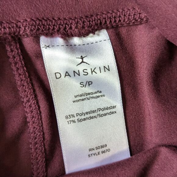 Danskin Plum High Waist Cropped Workout Leggings sz Small - Picture 3 of 5